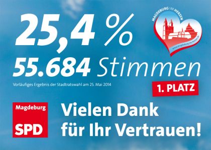SPD Magdeburg gewinnt Stadtratswahl!