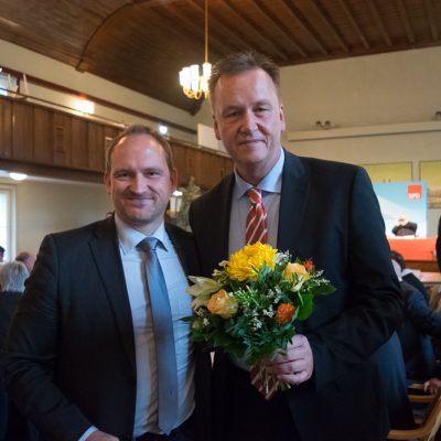 Dr. Falko Grube und Burkhard Lischka auf dem SPD-Stadtparteitag am 22.10.2016