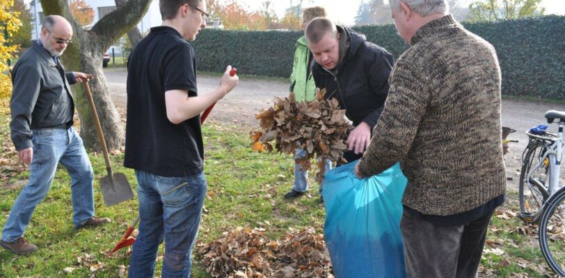 Arbeitseinsatz auf dem Spielplatz am Europaring, für den der SPD-Ortsverein Stadtfeld die Patenschaft übernommen hat (05.11.2011)