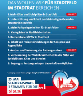 Das wollen wir für Stadtfeld im Stadtrat erreichen
